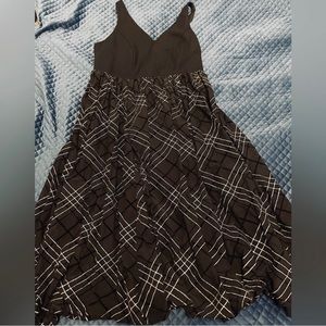 Black & Silver Glitter Plaid Dress (NWT)